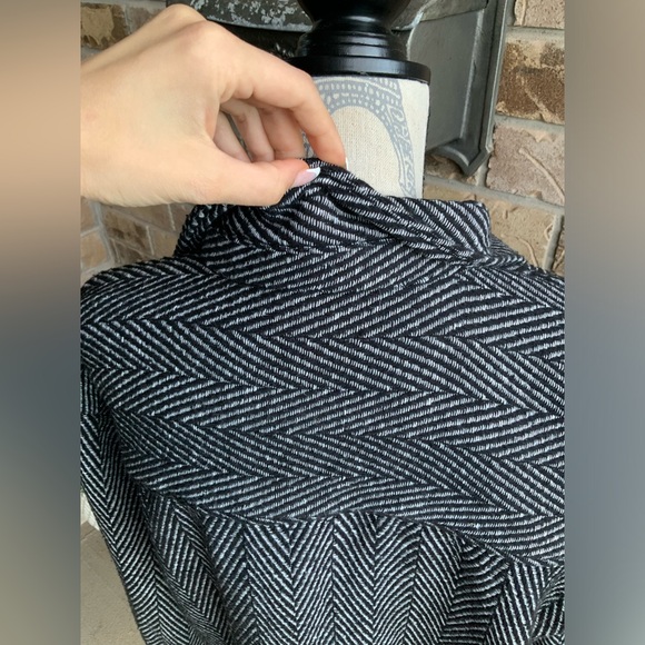 LARSSON & CO Black Herringbone Overshirt Men’s  Size Large Regular WORN ONCE - Picture 15 of 16